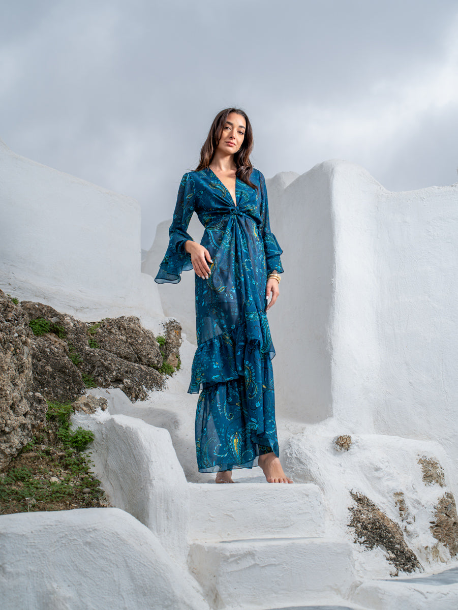Blu Kimono Dress