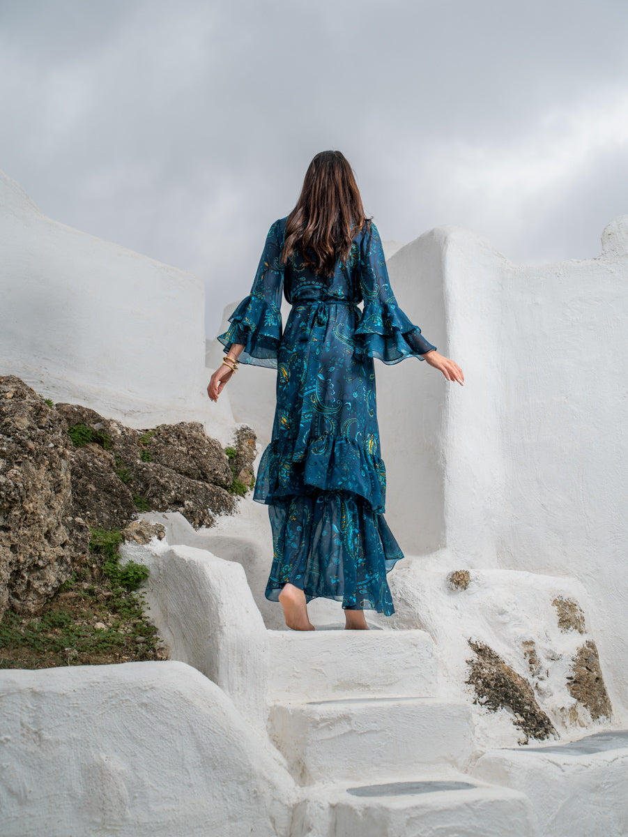 Blu Kimono Dress