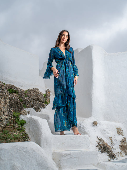 Blu Kimono Dress